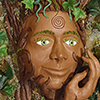 face woman tree sylvan